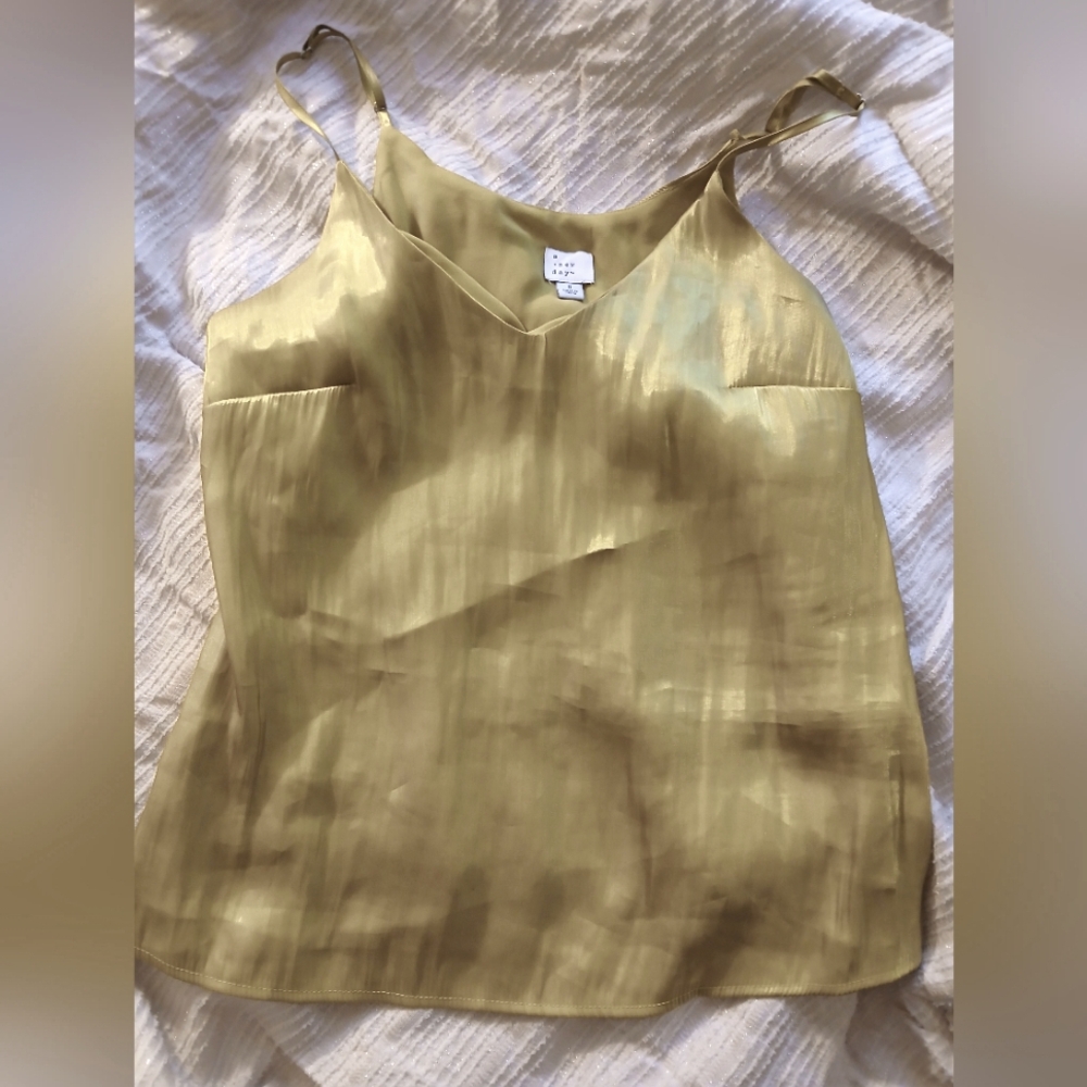 Gold Fitted Camisole Top